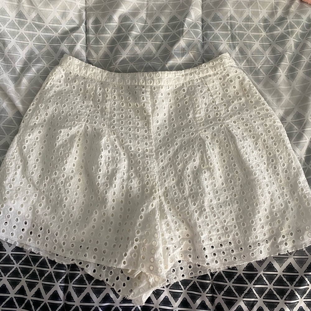 White Laced Shorts